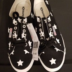 Super ga black and white star sneakers